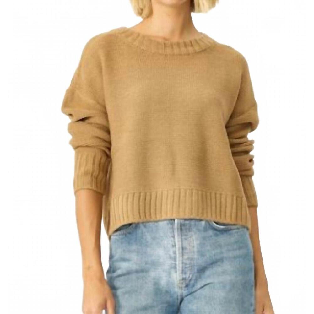 NEW SAGE & CLARE walker pullover top in camel